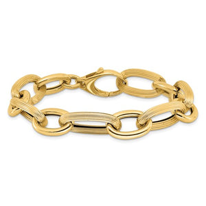 Leslie's 14K Gold Bold and Chunky Oval Link Bracelet