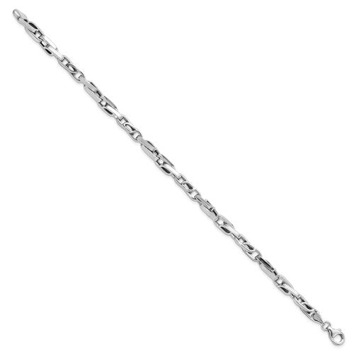 Leslie's 14K White Gold Polished Fancy Link Bracelet