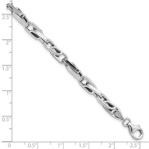 Leslie's 14K White Gold Polished Fancy Link Bracelet