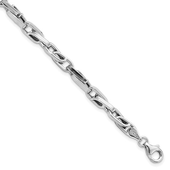 Leslie's 14K White Gold Polished Fancy Link Bracelet