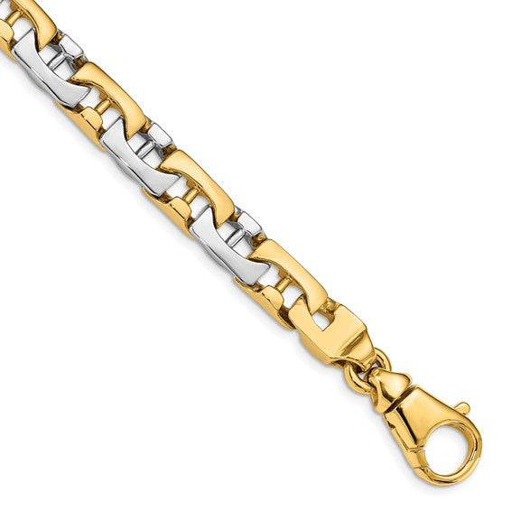 Men's 14k Gold Heavy Mariner Link Bracelet