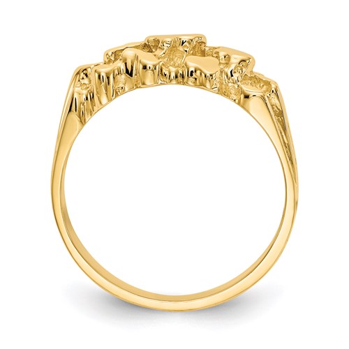14k Gold Men's Pinky Nugget Ring