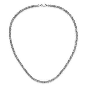 10k White Gold Byzantine Necklace