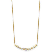 Load image into Gallery viewer, 14k Gold 1/2cttw Diamond Curve Bar Necklace
