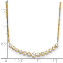 Load image into Gallery viewer, 14k Gold 1/2cttw Diamond Curve Bar Necklace
