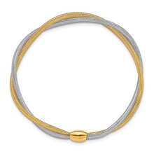 Load image into Gallery viewer, 14k Two-Tone Twisted Stretch Mesh Bracelet
