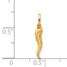 Load image into Gallery viewer, 14k Hollow 3D Italian Horn Charm
