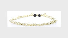Load and play video in Gallery viewer, Leslie&#39;s 14K Polished Fancy Byzantine Link with Black Onyx Bracelet
