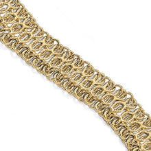 Load image into Gallery viewer, 14K Italian Gold, Wide 8 inch Link Bracelet
