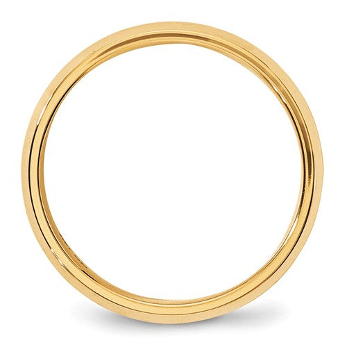 Buy 1, Get 1 free-10K Gold 6mm Bevel Edge Comfort Fit Wedding Band; Sizes 4 - 14