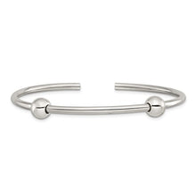 Load image into Gallery viewer, Sterling Silver Cuff Bangle with 13 Reflection Beads
