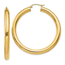 Load image into Gallery viewer, 14k Yellow Polished 5mm Lightweight Hoop Earrings

