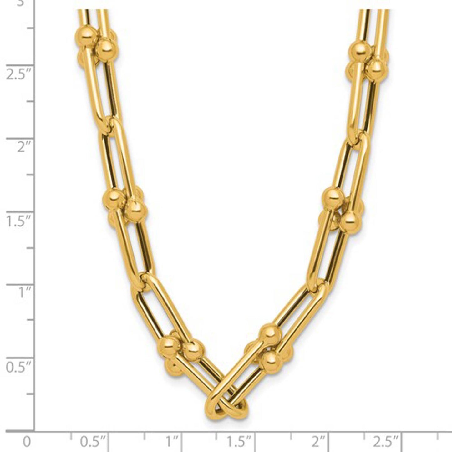 Leslie's 14K Polished Fancy Open Link Necklace