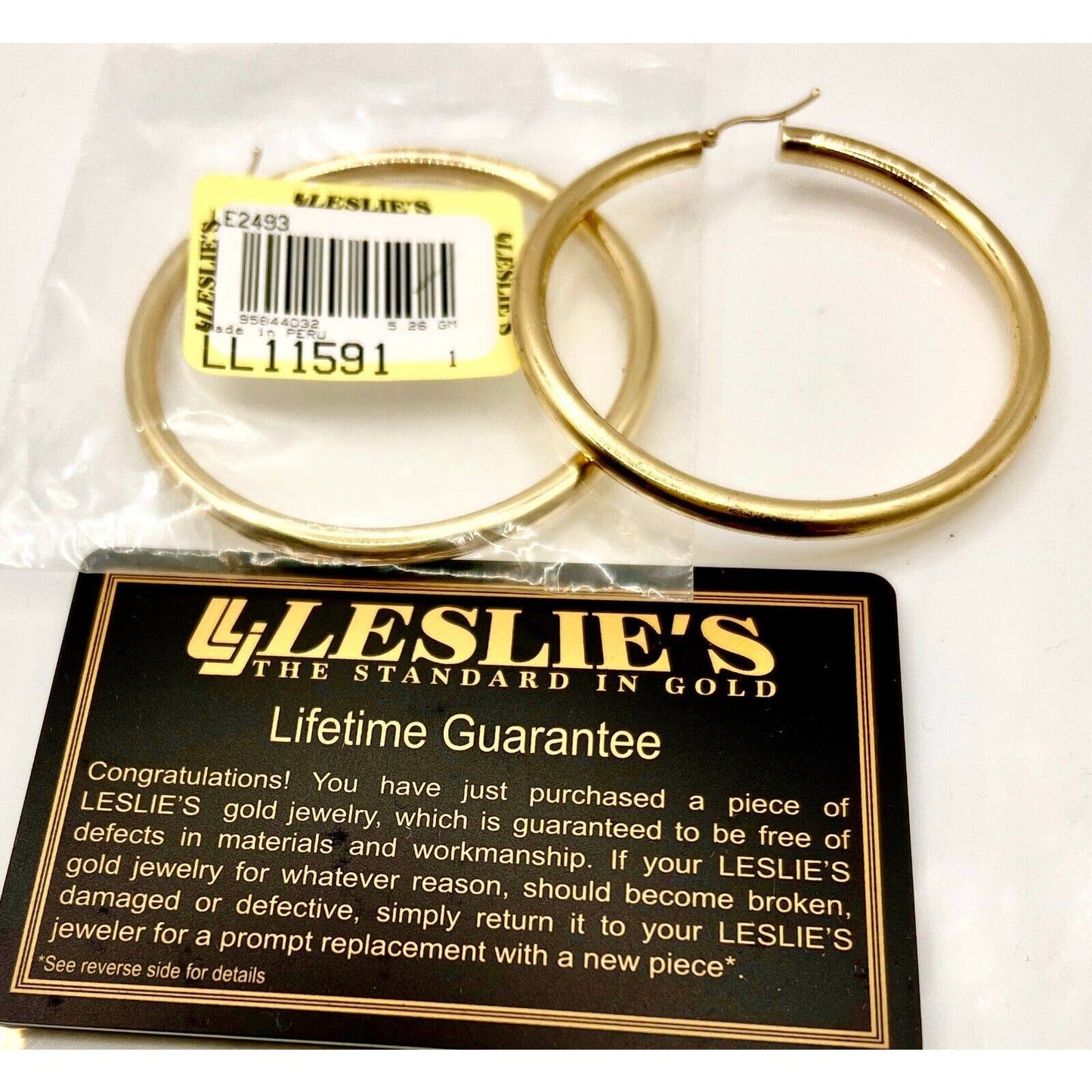 14k Italian Gold Large Hoop Earrings