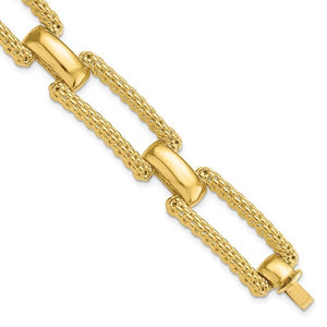 14k Gold Fancy Open Link Bracelet from Leslie's Jewelry