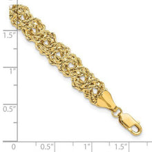 Load image into Gallery viewer, 14K Diamond Cut Braided Rope Chain Bracelet
