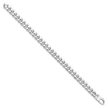 Load image into Gallery viewer, Men&#39;s 14K Italian White Gold Beveled Curb Bracelet
