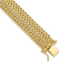 Load image into Gallery viewer, 14k Gold Fancy Link Bracelet, 7.5 inches long, New
