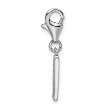 Load image into Gallery viewer, Sterling Silver and CZ Initial Charm- Letter W
