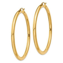 Load image into Gallery viewer, 14k Italian Gold Large Hoop Earrings
