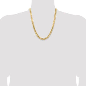 14K Solid Gold Miami Cuban Link with Lobster Clasp Chain. 22 inches long