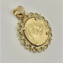 Load image into Gallery viewer, 22k Gold 1/10 oz. Lady Liberty Coin mounted in 14k Gold Filigree Design Bezel, by WideBand
