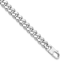 Load image into Gallery viewer, Men&#39;s 14K Italian White Gold Beveled Curb Bracelet
