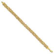 Load image into Gallery viewer, 14K Diamond Cut Braided Rope Chain Bracelet
