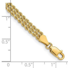 Load image into Gallery viewer, 14k 4.5mm Wide Triple Strand Rope Bracelet
