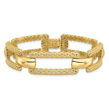 Load image into Gallery viewer, Leslie&#39;s 14K Polished and Textured Fancy Ladies Bracelet
