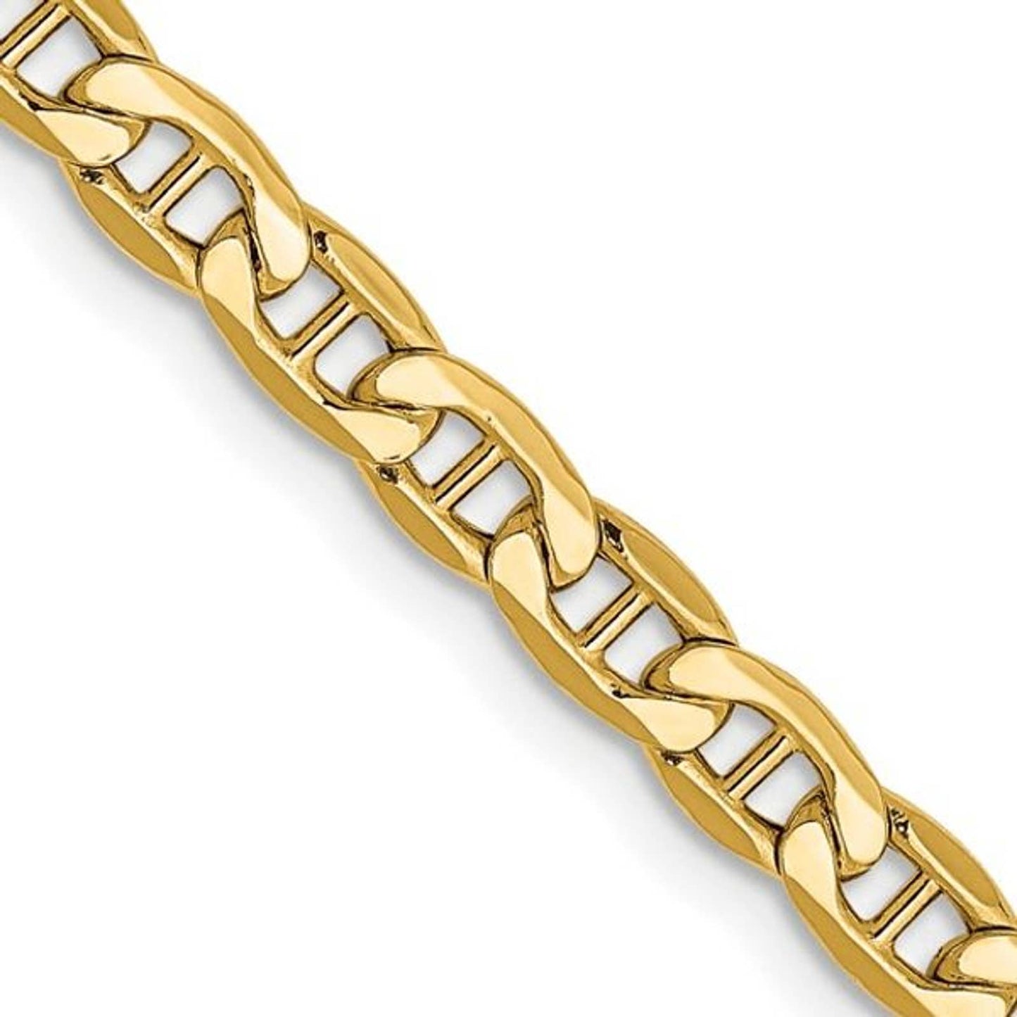 10k Gold Anchor Link Chain- 22 inches long- 4mm wide