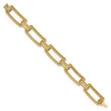Load image into Gallery viewer, Leslie&#39;s 14K Polished and Textured Fancy Ladies Bracelet
