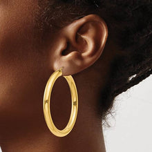Load image into Gallery viewer, 14k Yellow Polished 5mm Lightweight Hoop Earrings
