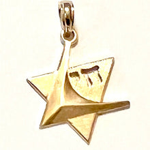 Load image into Gallery viewer, 14K Polished Star Of David with Judaica Charm
