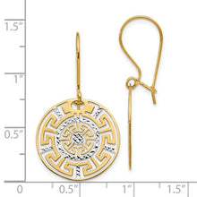 Load image into Gallery viewer, Leslie&#39;s 14K Two-tone Greek Key Dangle Earrings
