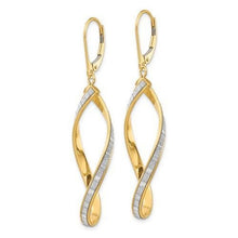 Load image into Gallery viewer, Leslie&#39;s 14K Glimmer Infused Twisted Leverback Earrings
