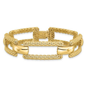 14k Gold Fancy Open Link Bracelet from Leslie's Jewelry