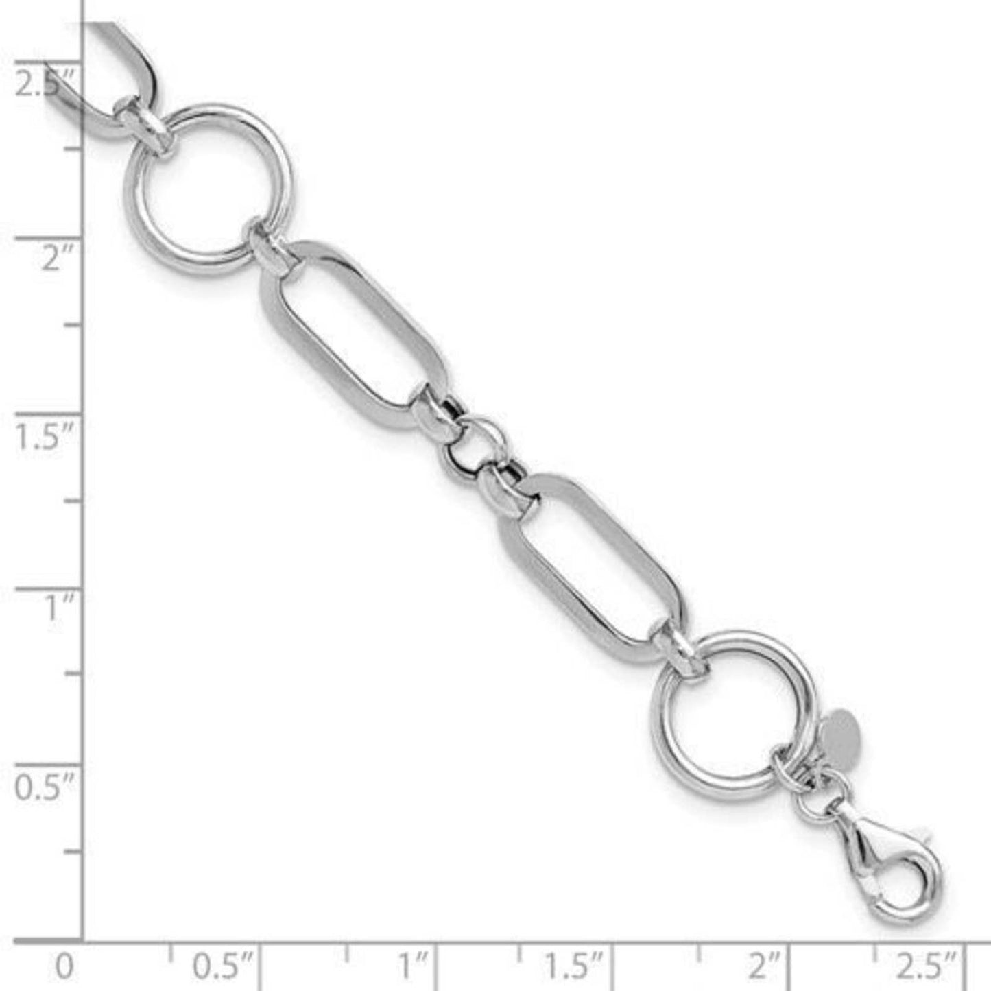 Sterling Silver Fancy Link Bracelet made by Leslies Jewelry