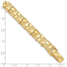 Load image into Gallery viewer, New 10k Gold 10.0mm wide 7 inch NUGGET Bracelet
