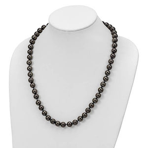New Men's Black Pearl Necklace, 24 inches long