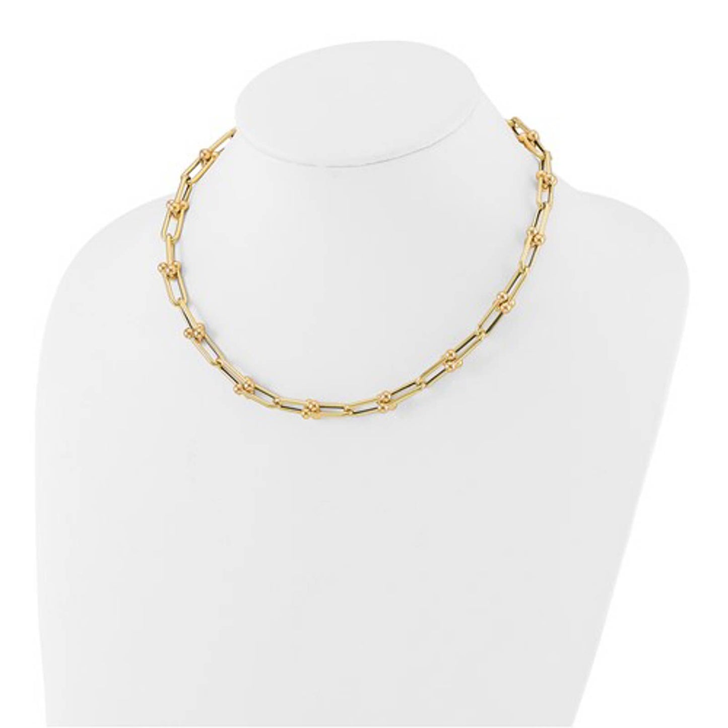 Leslie's 14K Polished Fancy Open Link Necklace