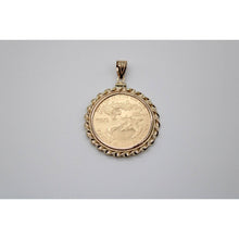 Load image into Gallery viewer, 14k Twisted Wire Polished Screw Top Bezel With 1/2 ounce American Eagle Coin
