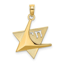 Load image into Gallery viewer, 14K Polished Star Of David with Judaica Charm
