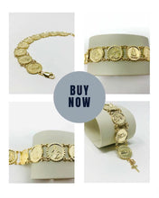Load and play video in Gallery viewer, 10k or 14k Gold Traditional Saints Bracelet
